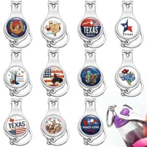 12 Sets Texas Souvenirs Gifts Texas Multi Function Bottle Opener Nail Clipper Keychain Gifts for Traveler Souvenir Men Women Party Supplies