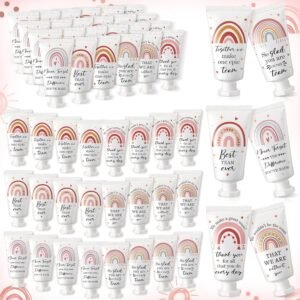 36 Pack Employee Appreciation Team Gifts Bulk Travel Size Hand Cream Inspirational Thank You Gifts Boho Rainbow Hand Lotion Bulk for Teachers Day Christmas Staff Employees...