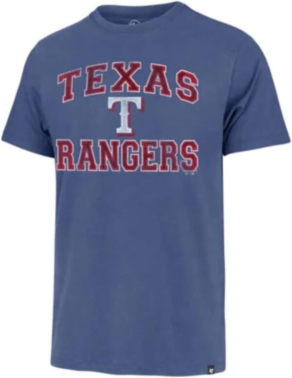 47 MLB Men's Union Arch Franklin Team Color Primary Logo Word Mark Short Sleeve T-Shirt