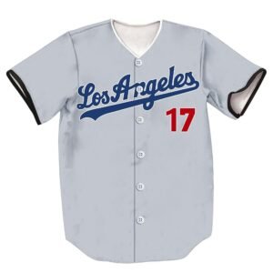 5/17/50 Stripes Baseball Jersey Short Sleeve Button Shirts for Fans
