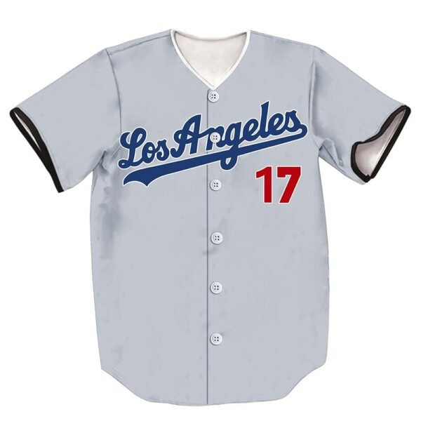 5/17/50 Stripes Baseball Jersey Short Sleeve Button Shirts for Fans