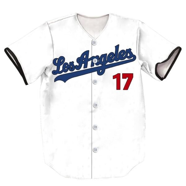 5/17/50 Stripes Baseball Jersey Short Sleeve Button Shirts for Fans