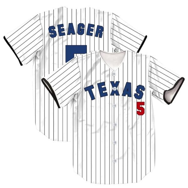 5/17/50 Stripes Baseball Jersey Short Sleeve Button Shirts for Fans