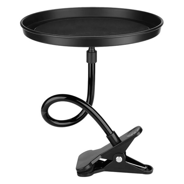 Adjustable Food Tray for Car, 8.7 Inch Non-Slip Car Snack Table with 360Â° Rotatable Design, Automotive Clip Type Storage Tray for Eating, Road Trip Essentials for Vehicles