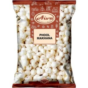 Aiva Phool Makhana (Fox Nut, Popped Lotus Seed) (7 oz / 200 gm) – Crunchy Snack and Cooking Ingredient, Plain Raw Uncooked