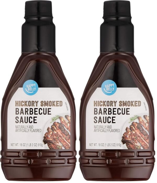 Amazon Brand, Happy Belly Hickory Smoked BBQ Sauce, 1.12 Lb (Pack of 2)