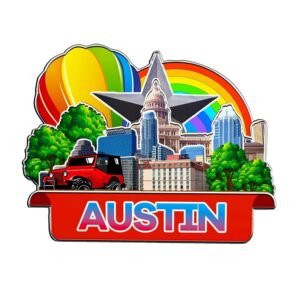Austin Texas USA Magnet Fridge Magnet Wooden 3D Landmarks Travel Collectible Souvenirs Decoration Handmade -1517