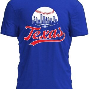 Baseball Shirt Fan Cityscape T-Shirt with Urban Skyline Graphic