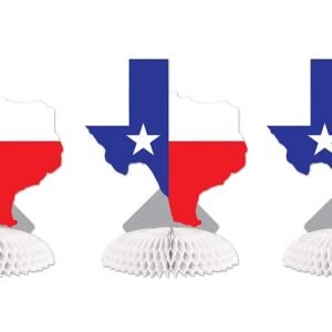 Beistle 3Piece Texas Centerpieces, 8.25", , Multicolored