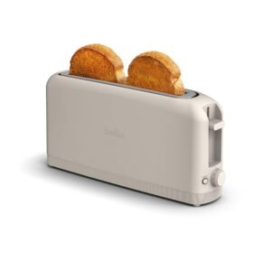 bella 2 Slice Slim Toaster, Fits-anywhere™ Kitchenware, 6 Setting Shade Control with Reheat & Cancel Buttons, Fits sourdough, 10” Long Slot, Anti Jam & Auto Shutoff, 900 Watt,...
