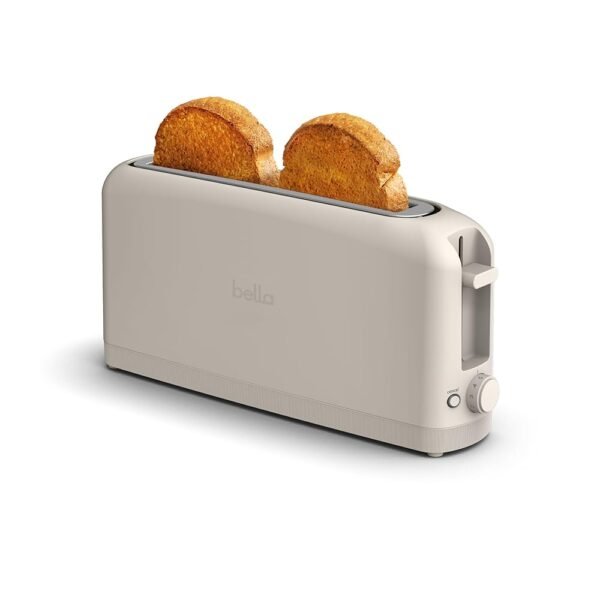 bella 2 Slice Slim Toaster, Fits-anywhere™ Kitchenware, 6 Setting Shade Control with Reheat & Cancel Buttons, Fits sourdough, 10” Long Slot, Anti Jam & Auto Shutoff, 900 Watt,...