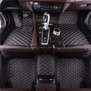 Car Floor Mats for BMW 1 2 3 4 5 6 7 8 Series X1 X2 X3 X4 X5 X6 i3 i4 i8 iX Z4 Custom Leather Truck Floor Coupe Sedan SUV Liners Pads Full Coverage All Weather Carpets (Black...