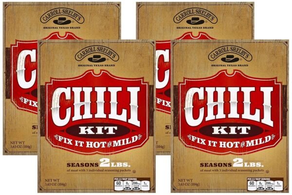 Carroll Shelby Original Texas Chili Kit, 4 oz. (Pack of 4)
