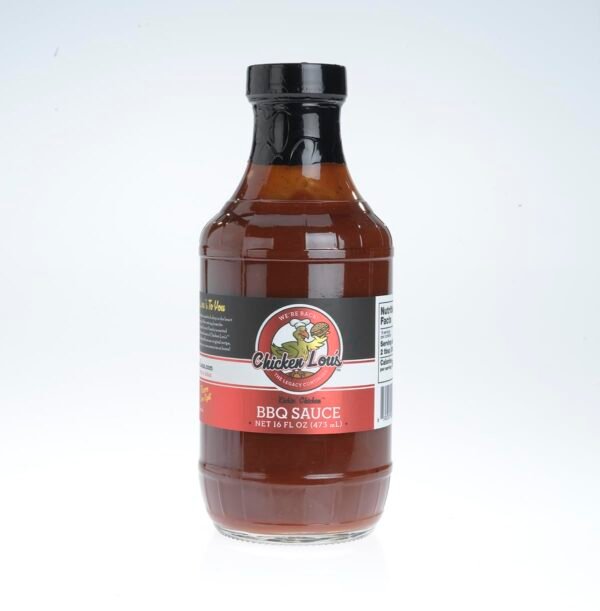 Chicken Lou’s BBQ Sauce with Mild & Sweet Flavor - Natural Ingredients, Vegetarian, Family Recipe, Dip, Marinade & Dressing Sauce for Chicken, Beef & Fish (16 fl. oz)