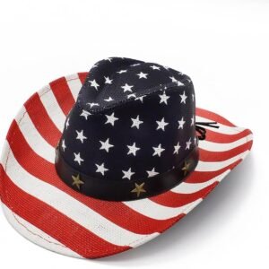 Cowboy Hats, Classic American Flag Summer Sunhat Western Cowboy Hat for Men Boys