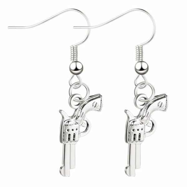 Cowgirl Western Earrings Boho Charm Texas Boots Cowboy Hat Cattle Head Bull Gun Antique Silver Plated Cool Dangle Drop Earrings for Women Country West Style Fashion Jewelry Gifts