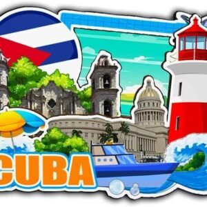Cuba Magnet Fridge Magnet Wooden 3D Landmarks Travel Collectible Souvenirs Decoration Handmade -4503