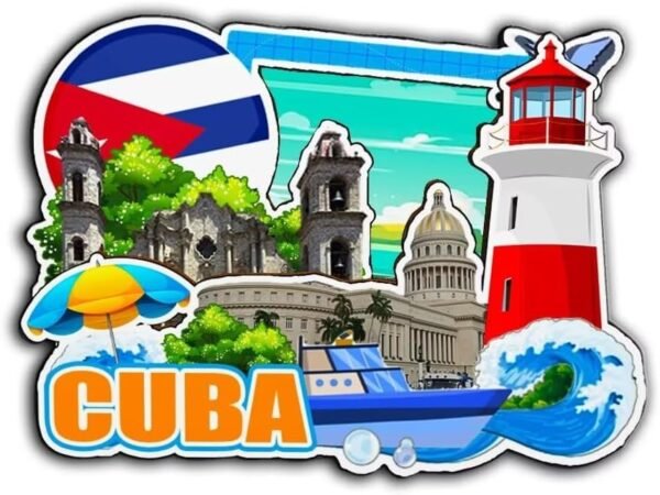 Cuba Magnet Fridge Magnet Wooden 3D Landmarks Travel Collectible Souvenirs Decoration Handmade -4503