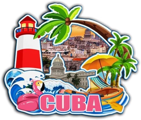 Cuba Magnet Fridge Magnet Wooden 3D Landmarks Travel Collectible Souvenirs Decoration Handmade -4504