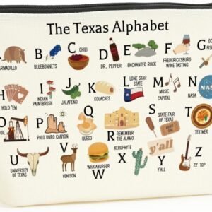 Cute Texas State Souvenirs Gifts Makeup Bag Texas Themed Gifts for Women Her Sister Daughter Mom Friends Coworkers Aunt Niece Friendship Birthday Christmas