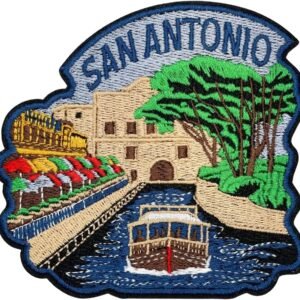 EMBROBOF Proud San Antonio Texas Patch – 3.75 inches, Cool Texas Iron On Patch – Embroidered State Travel Patches for Backpacks