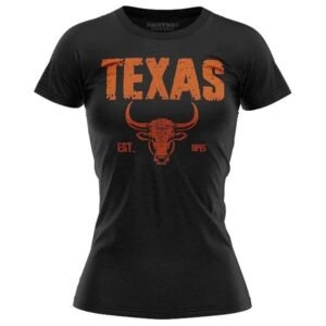 Est 1845 Texas Shirts, Longhorn Shirt for Women, Football Lonestar State Fan T-Shirt