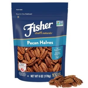 Fisher Chef's Naturals Pecan Halves, 6 oz, Naturally Gluten Free, No Preservatives, Non-GMO