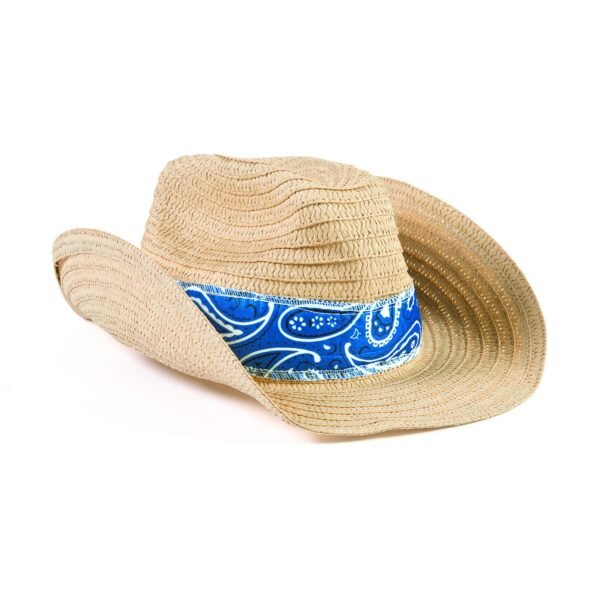 Fun Express Cowboy Hat For Men & Women - Set of 12 Hand Washable Cowboy Hats with Blue Bandana - Perfect for Western-Themed Events And For Parties of Any Size - Premium Quality,...