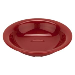 GET B-167-CR Melamine Narrow Rim Fruit/Dessert Bowl, 16 Ounce, Cranberry (Set of 12)