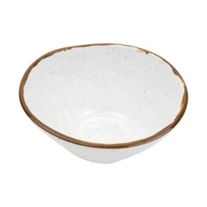 GET B-22-RM Melamine Irregular Shaped Soup/Cereal Bowl, 22 Ounces, Rustic Mill (Set of 12)