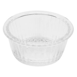 G.E.T. ER-001-CL 1 oz. Fluted Ramekin, Break Resistant, San, Clear (Pack of 12)