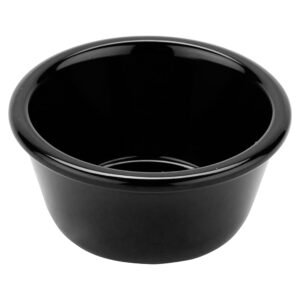 G.E.T. RM-388-BK 3 oz. Ramekin, Break Resistant, Melamine, Black (Pack of 12)