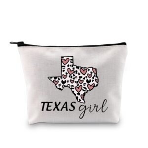 GJTIM Texas Gift Bag Texas Lone Star State Gift Proud Texan Gift Texas Makeup Zipper Pouch Bag