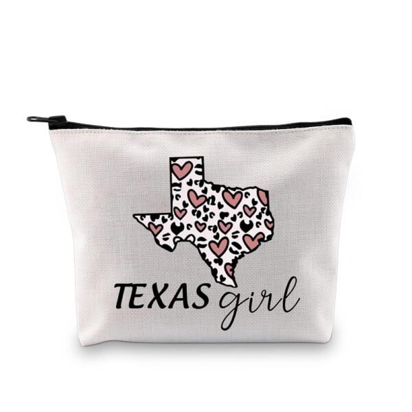 GJTIM Texas Gift Bag Texas Lone Star State Gift Proud Texan Gift Texas Makeup Zipper Pouch Bag