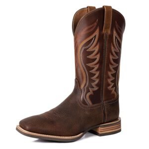 Hand Painted Western Cowboy Boots, Full Grain Cowhide Upper & Shaft, 4-Layer Composite Sole(PLT103601)