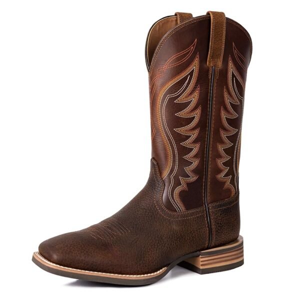 Hand Painted Western Cowboy Boots, Full Grain Cowhide Upper & Shaft, 4-Layer Composite Sole(PLT103601)
