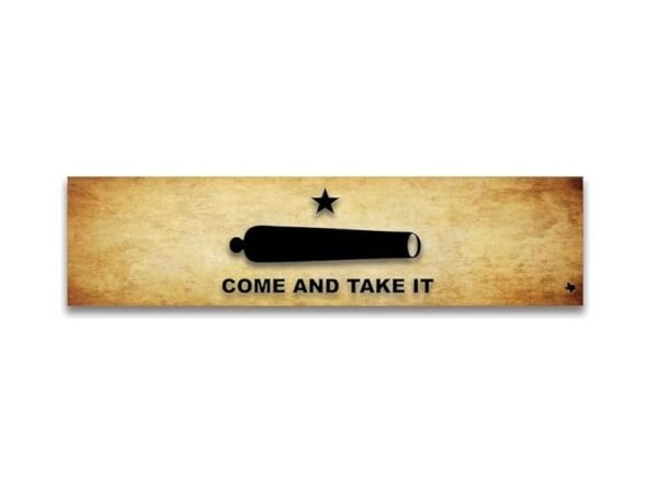 History America Come And Take It Poster, 6" x 24", Texas Revolution Decor, Texas History Buff Gifts, American Revolution Classroom Posters, Texas Wall Art