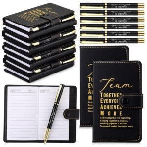 Honoson 12 Set Team Appreciation Gifts Bulk for Employee Team Appreciation A5 Leather Notebook with Ballpoint Pen for Customer Service Coworker Staff Emergency Nurse Case...
