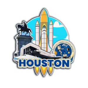 Houston Texas USA Magnet Fridge Magnet Wooden 3D Landmarks Travel Collectible Souvenirs Decoration Handmade -3091