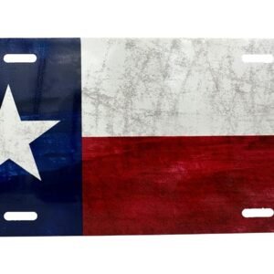 Ink Trendz Texas Flag Grunge Decorative Vanity Plate for Car Aluminum Novelty Auto Car Vanity Plates Gift 6x12 Inch for Men Women Man Cave Art, Automotive Art