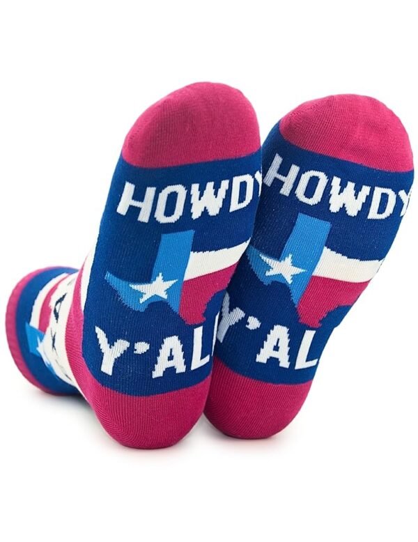 InnoBeta Texas Gifts Socks for Women Men, Texas Proud Flag Themed One Size Crew Socks, Howdy Y'all