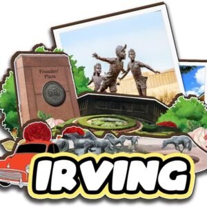 Irving Texas USA Magnet Fridge Magnet Wooden 3D Landmarks Travel Collectible Souvenirs Decoration Handmade