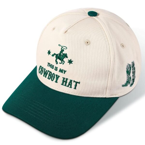 JaGely Western Trucker Hat Vintage Funny Vodka Trucker Hat Retro Embroidered Cowboy Cap Adjustable Country Cap for Women Men