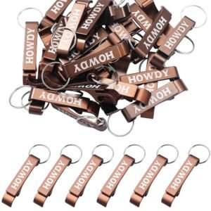 Junkin 30 Pcs Western Cowboy Party Favors Howdy Metal Bottle Opener Keychain Bulk Western Cowgirl Theme Favors for Wild West Derby Last Rodeo Bar Birthday Wedding Bridal Shower...