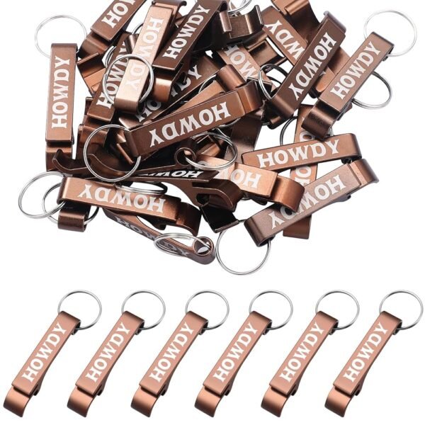 Junkin 30 Pcs Western Cowboy Party Favors Howdy Metal Bottle Opener Keychain Bulk Western Cowgirl Theme Favors for Wild West Derby Last Rodeo Bar Birthday Wedding Bridal Shower...