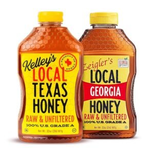 Kelley's Local Texas & Zeigler's Local Georgia Award Winning Honey (32x2 Oz) – 100% Pure, Raw & Unfiltered Honey – Explore the Difference