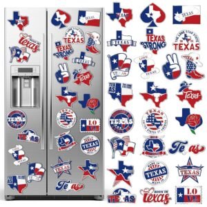 Konohan 25 Pcs Texas Refrigerator Magnets Texas Fridge Magnet Stickers States Souvenirs Gifts Magnet Holiday Magnetic Travel Decoration for Home Car Decor