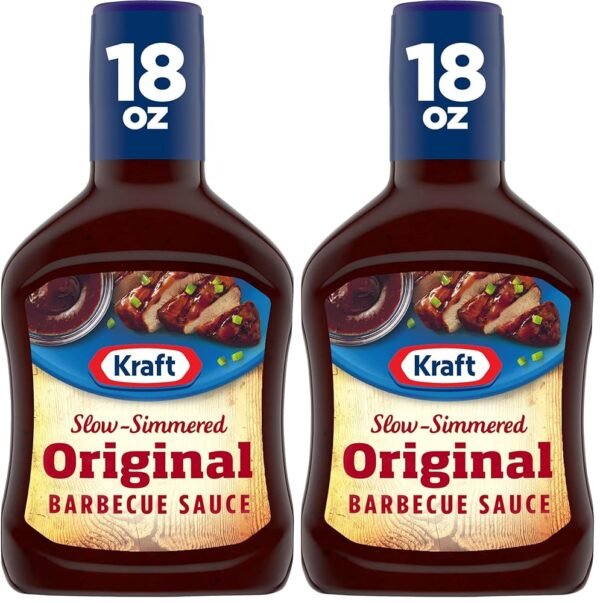 Kraft Original Slow-Simmered BBQ Barbecue Sauce (18 oz Bottle) (Pack of 2)