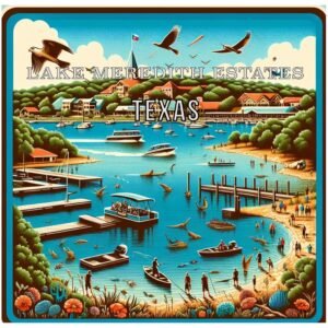 Lake Meredith Estates Texas Travel Mementos Decor Sticker 5.5x5.5-Inches - Premium Die-Cut Vinyl Decal Sticker