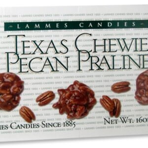 Lammes Candies Texas Chewie Pecan Praline 16oz Caramel Pecans Pralines Boxes Individually Wrapped Chewies